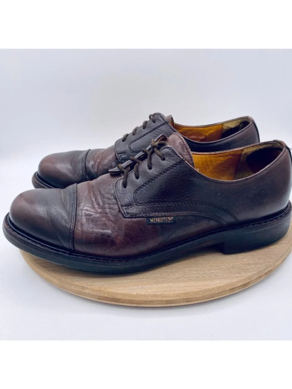 Mephisto Spinnaker Shoes Mens 9 Brown Leather Goodyear Welt Oxfords Comfort